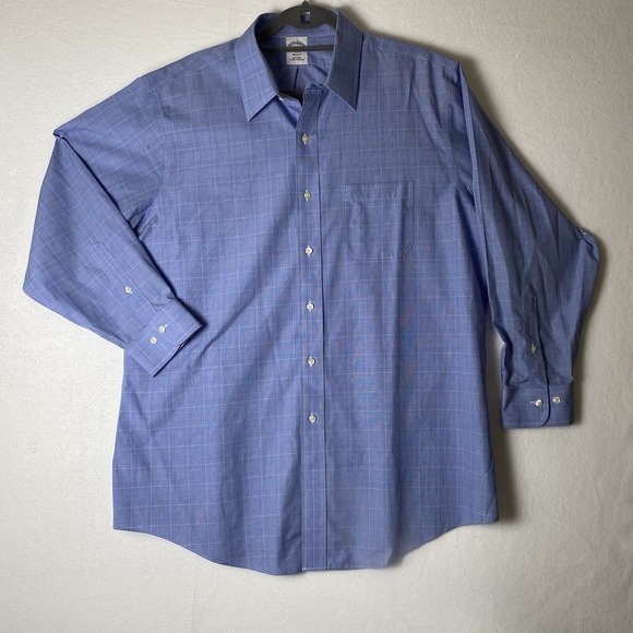 Brooks Brothers Other - Brooks Brothers 1818 Mens Regent Fit Non Iron Dress Shirt Size 17 2/3 Blue EUC